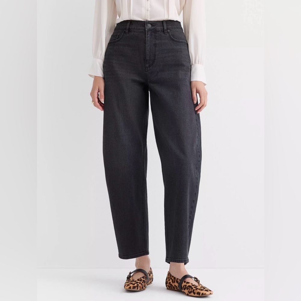 LOFT High Rise Barrel Jeans